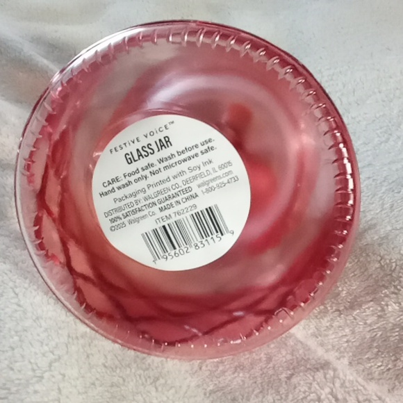 FESTIVE CHOICE HEART DECORATIVE GLASS JAR! BRAND NEW! - Picture 4 of 6